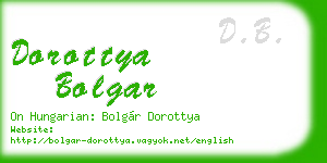 dorottya bolgar business card