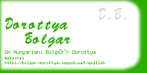 dorottya bolgar business card
